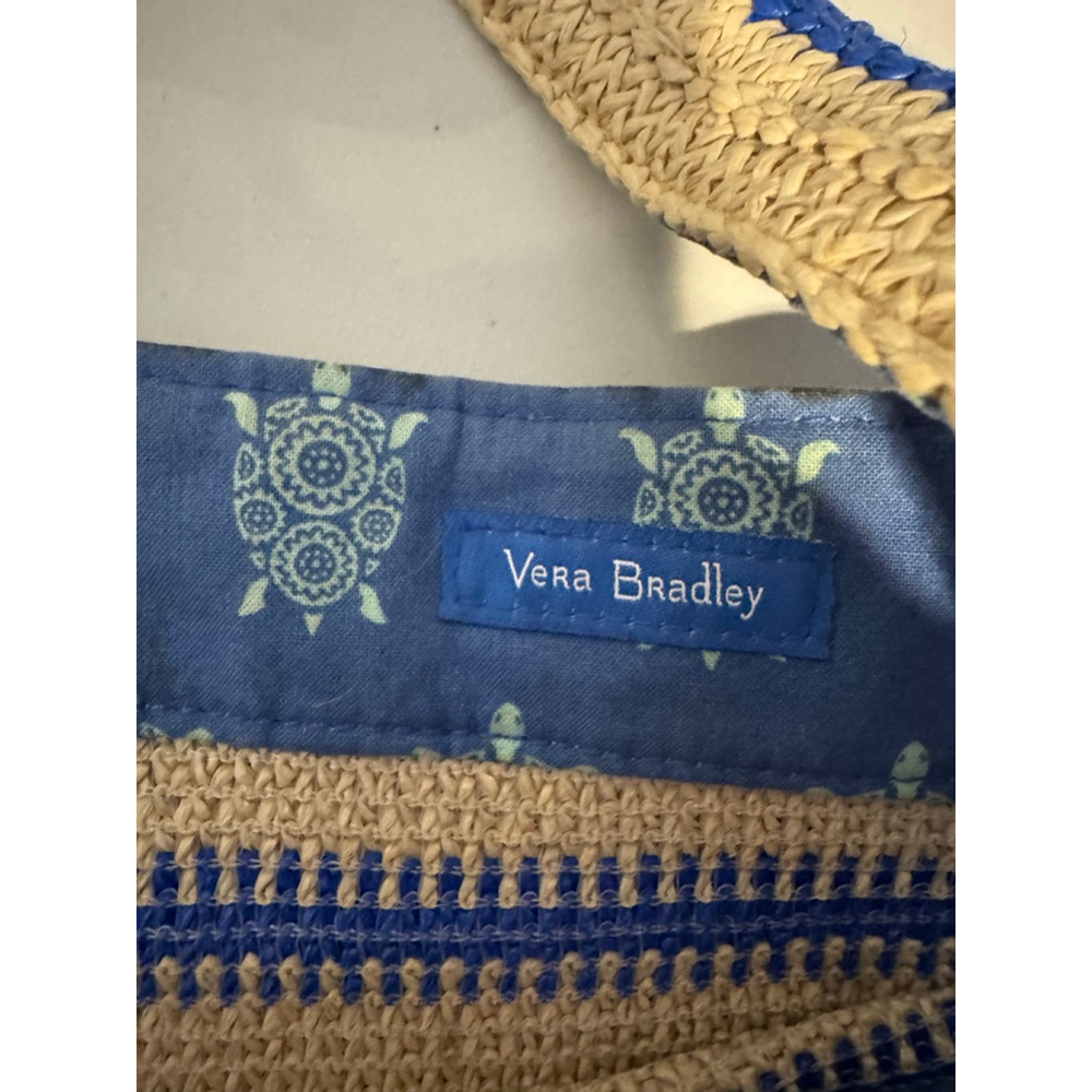 Vera Bradley Beach Bag One Size Beige and Blue Turtle - Picture 10 of 10
